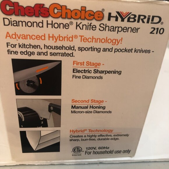 Chef's Choice Diamond Hone Hybrid Knife Sharpener Model 210 NEW - Picture 4 of 10